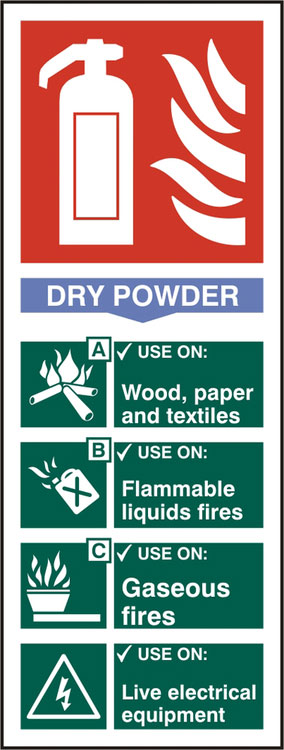 FIRE EXTINGUISHER DRY SIGN - BSS12304
