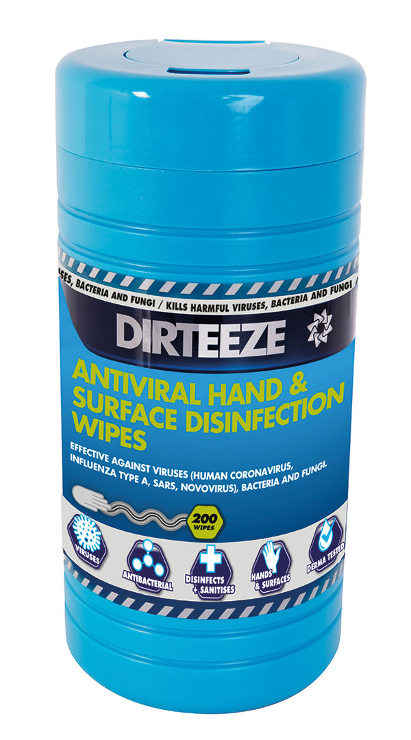 HAND AND SURFACE ANTIVIRAL DISINFECTANT WIPES - DHAVCL200